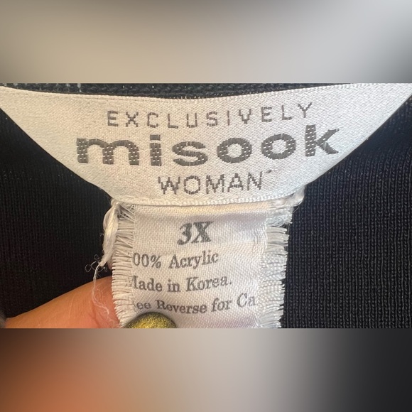 Exclusively Misook Woman 3X Black Knit Sleeveless Midi Dress Minimalist Capsule - Picture 3 of 3